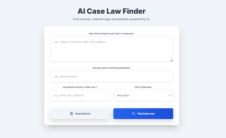 Case Laws Finder
