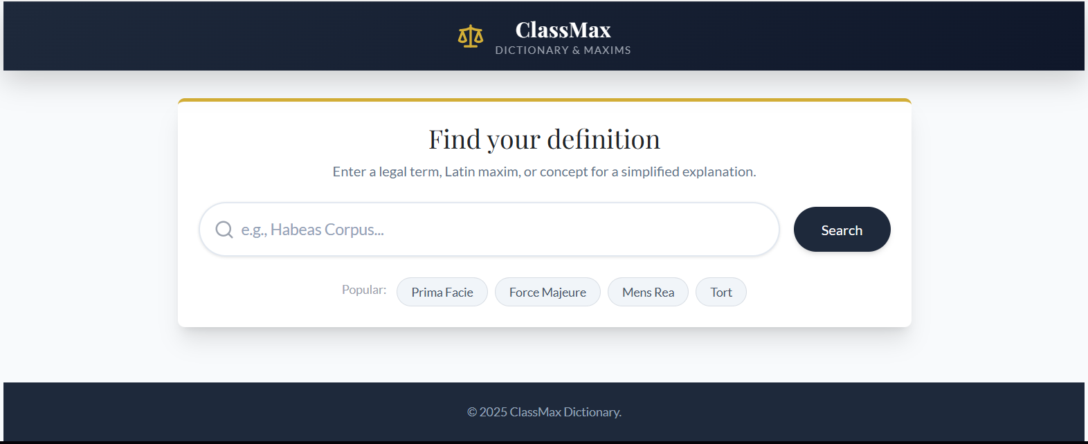 Dictionary & Maxims